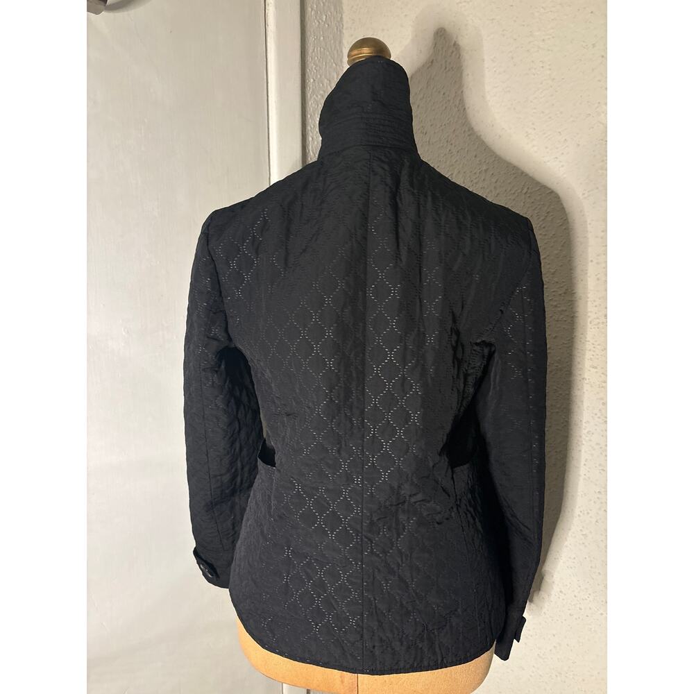 Zara Basic Black Button Down Quilted Jacket M Qui… - image 2